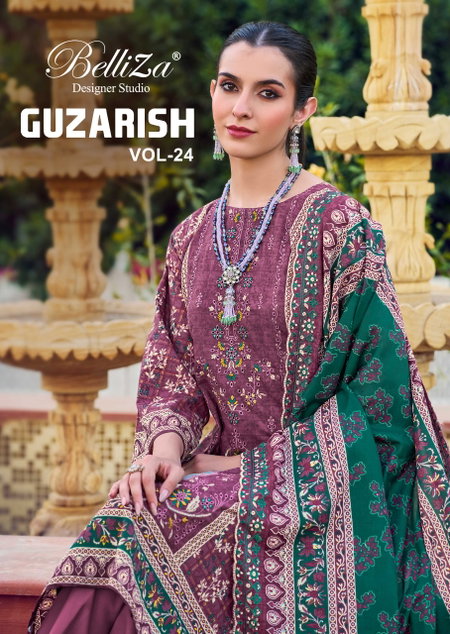 Guzarish Vol 24 By Belliza Cotton Printed Wholesale Dress Material In India